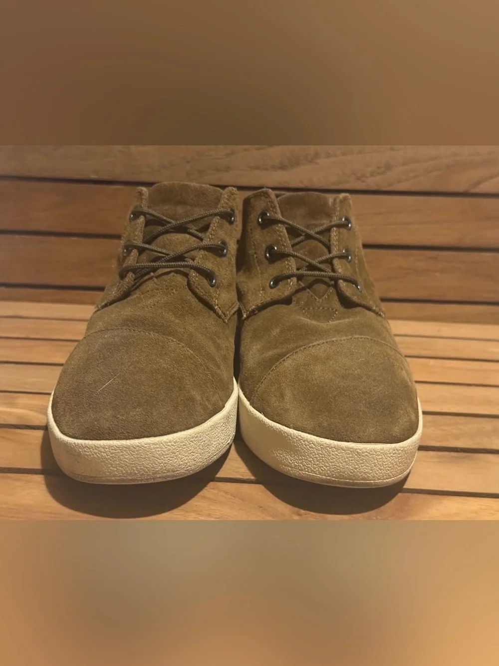Toms Men's Suede Chukka Boots in Olive